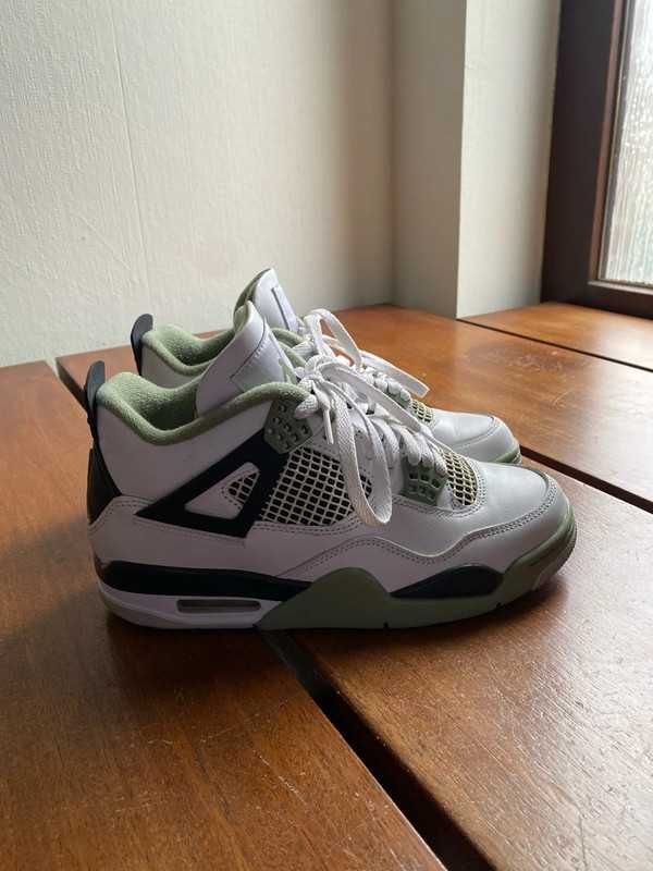 Biały\Powietrze*DamskieNikeAIrJordan4Retro UnisexTrampki 37.5