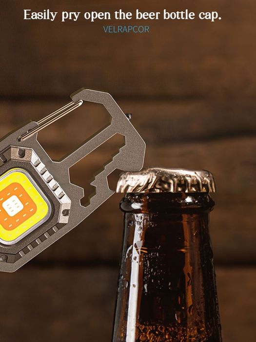 Lanterna Led Mosquetão recarregável multifunções..