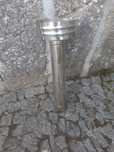 Chaminé, tudo de inox 9.5 cm diâmetro