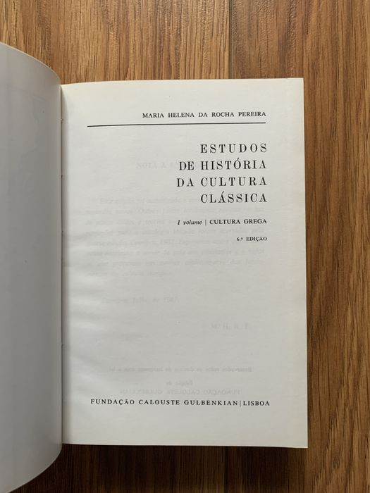 Estudos de História da Cultura Clássica - Cultura Grega