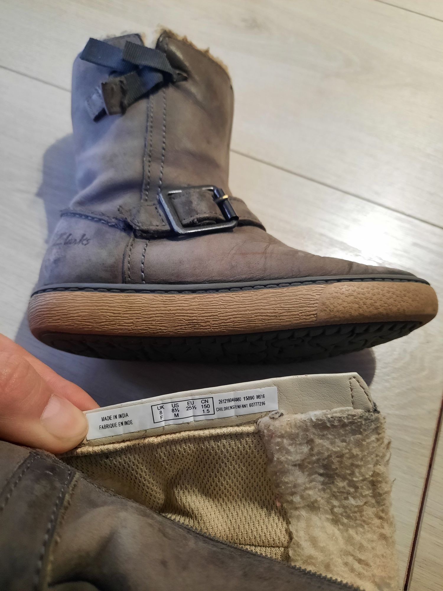 Kozaczk clarks 25,5 brąz skóra