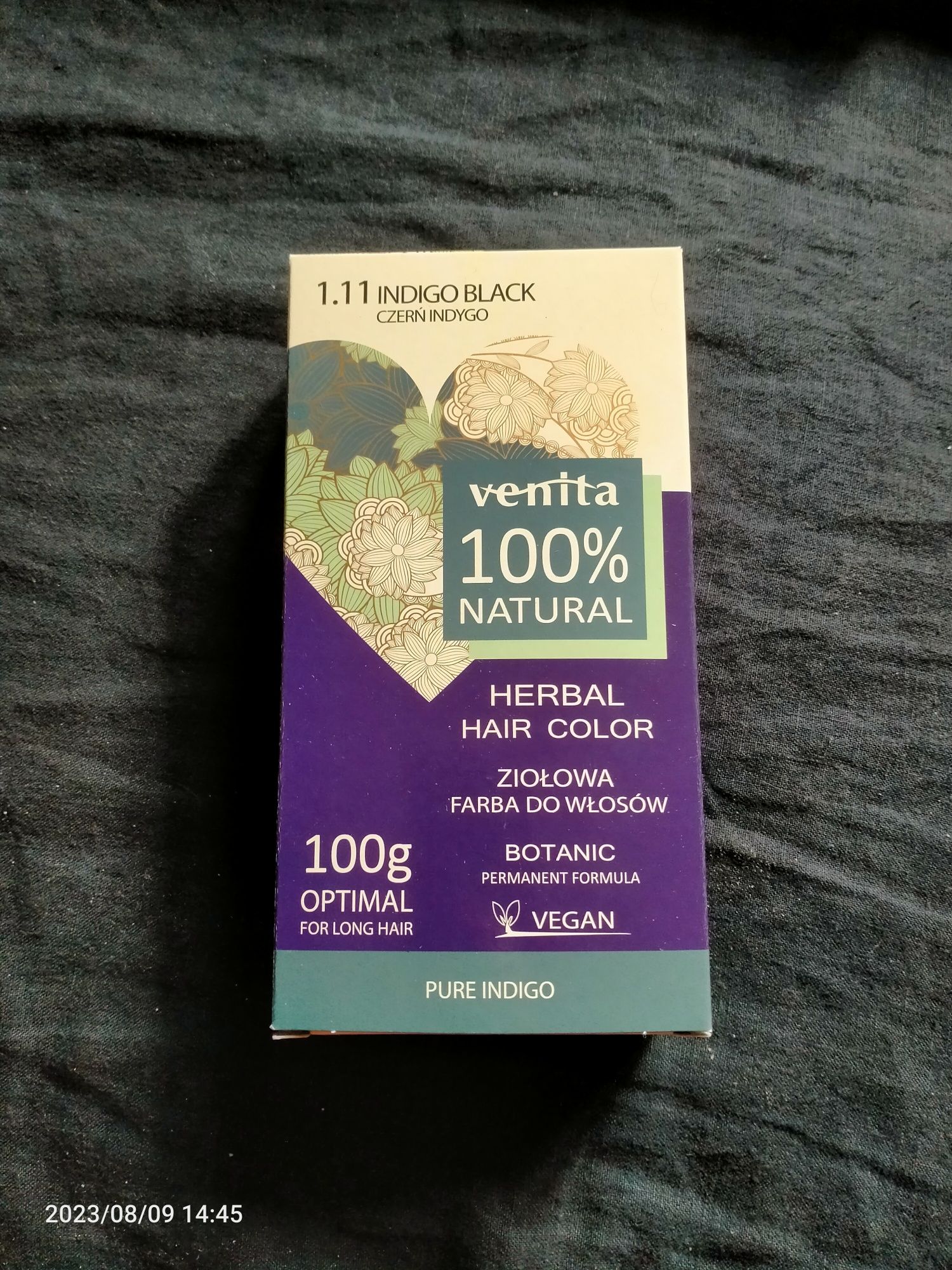 Ventia 100% Natural (Henna) 'Czerń Indigo'