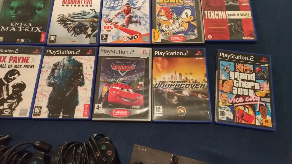 Coleção ps2 consola e jogos