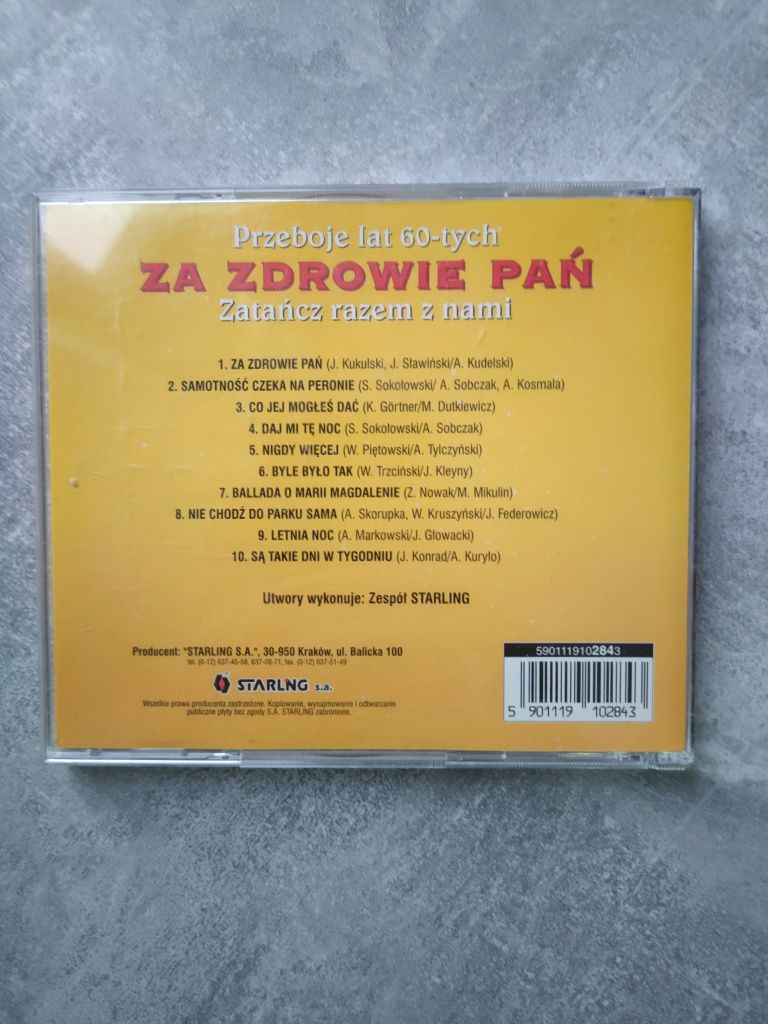 CD ZA ZDROWIE PAŃ Przeboje lat 60 - tych Zatańcz razem z nami  płyta