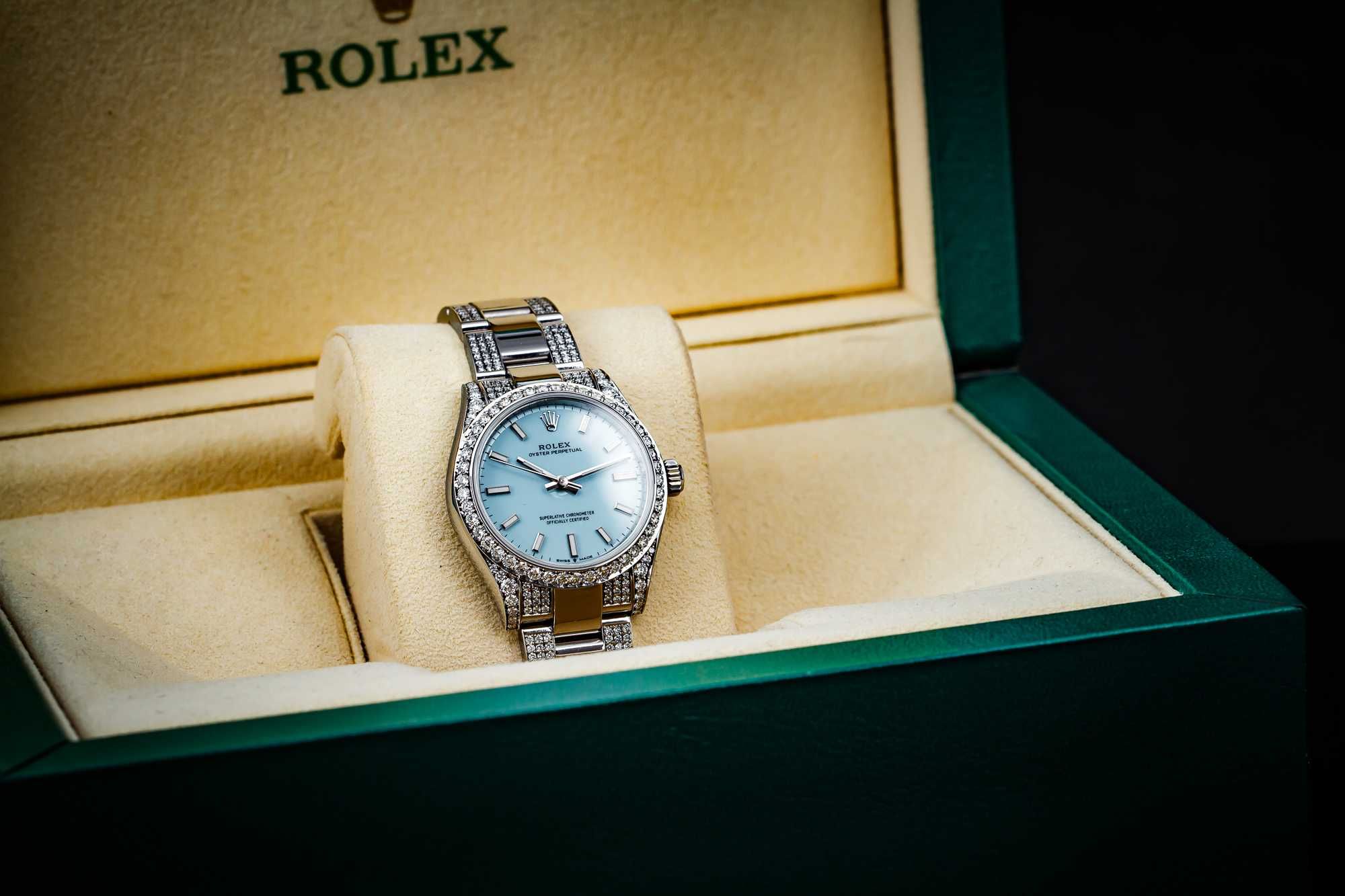 Zegarek z diamentami - Rolex Oyster Perpetual