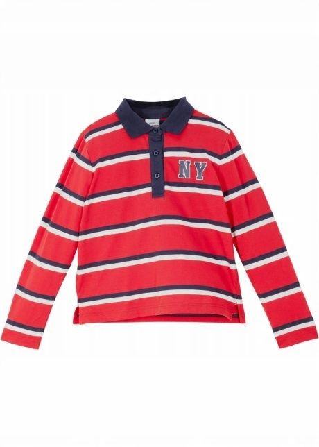 B.P.C dziewczęca bluzka polo w paski 140/146.
