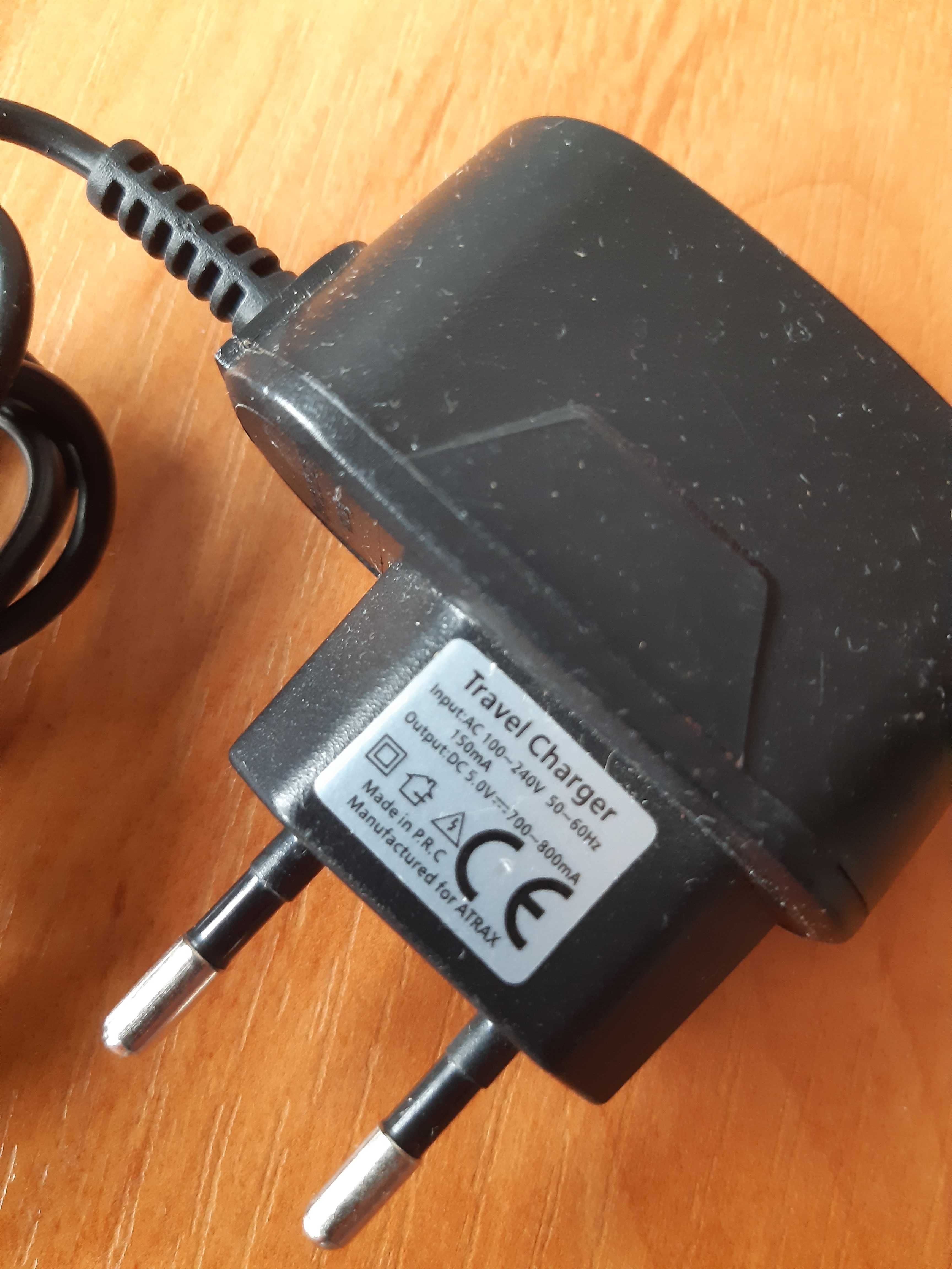 Ładowarka z końcówką miniUSB sieciowa i samochodowa kpl.