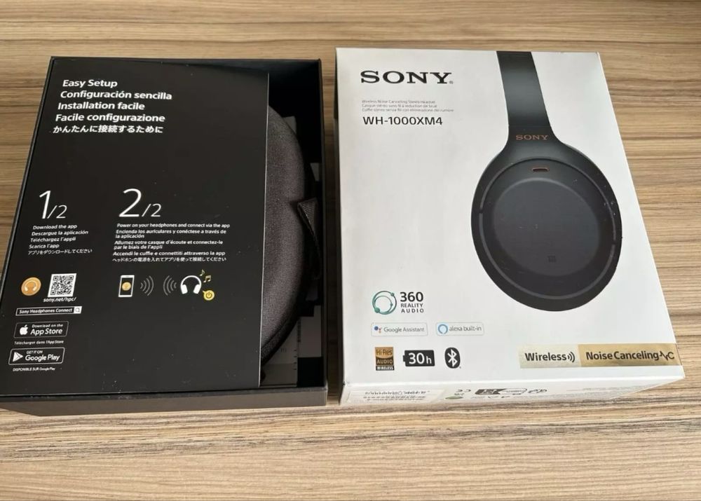Sony WH1000XM4 Over-Ear Wireless NC Headphones - Preto