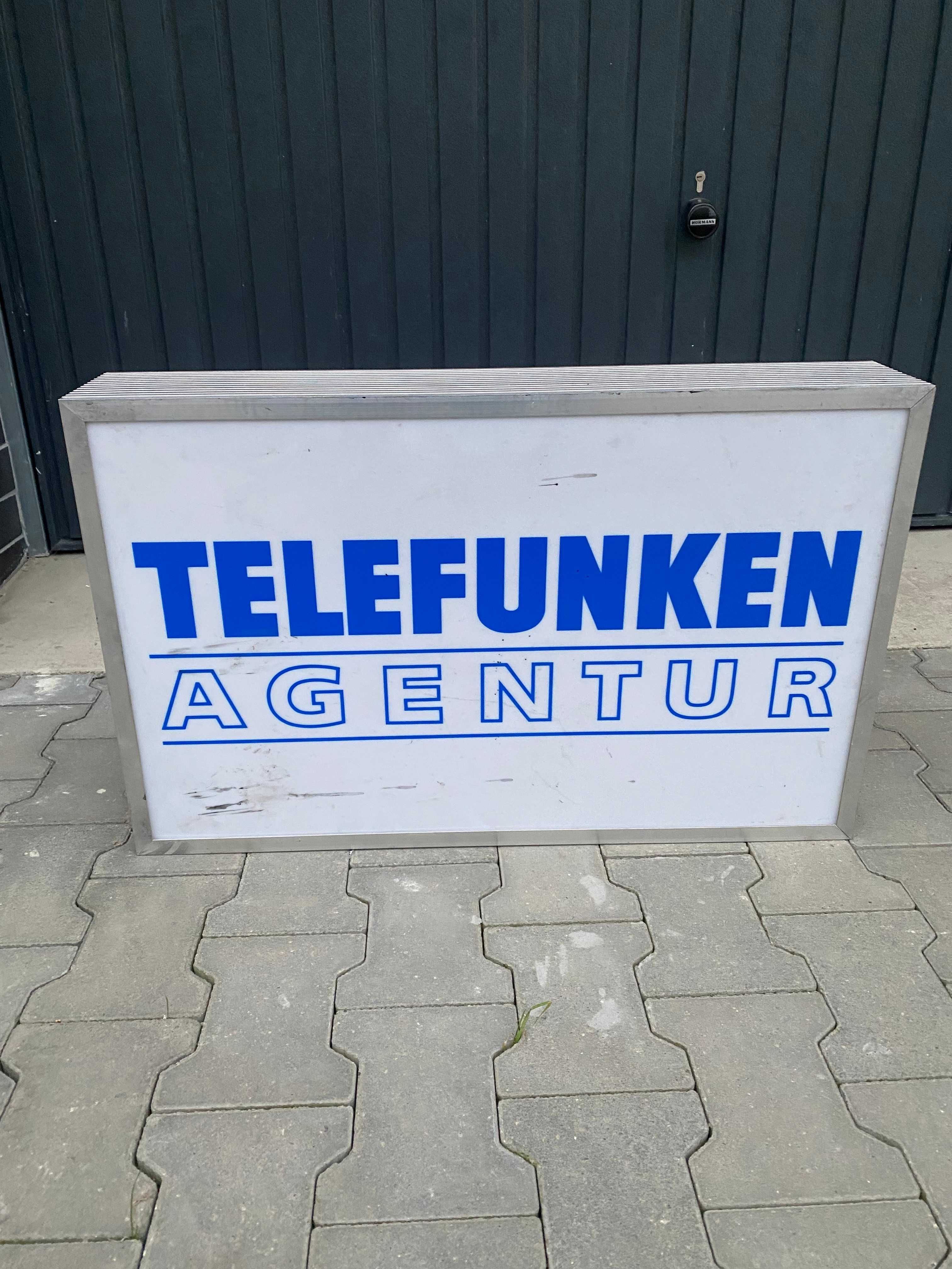 Reklama szyld kaseton podświetlany Telefunken Agentur 80x50