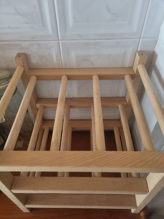 Garrafeira p/9 garrafas, madeira maciça