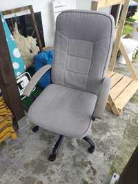 Fotel krzesło obrotowe biurowe szare