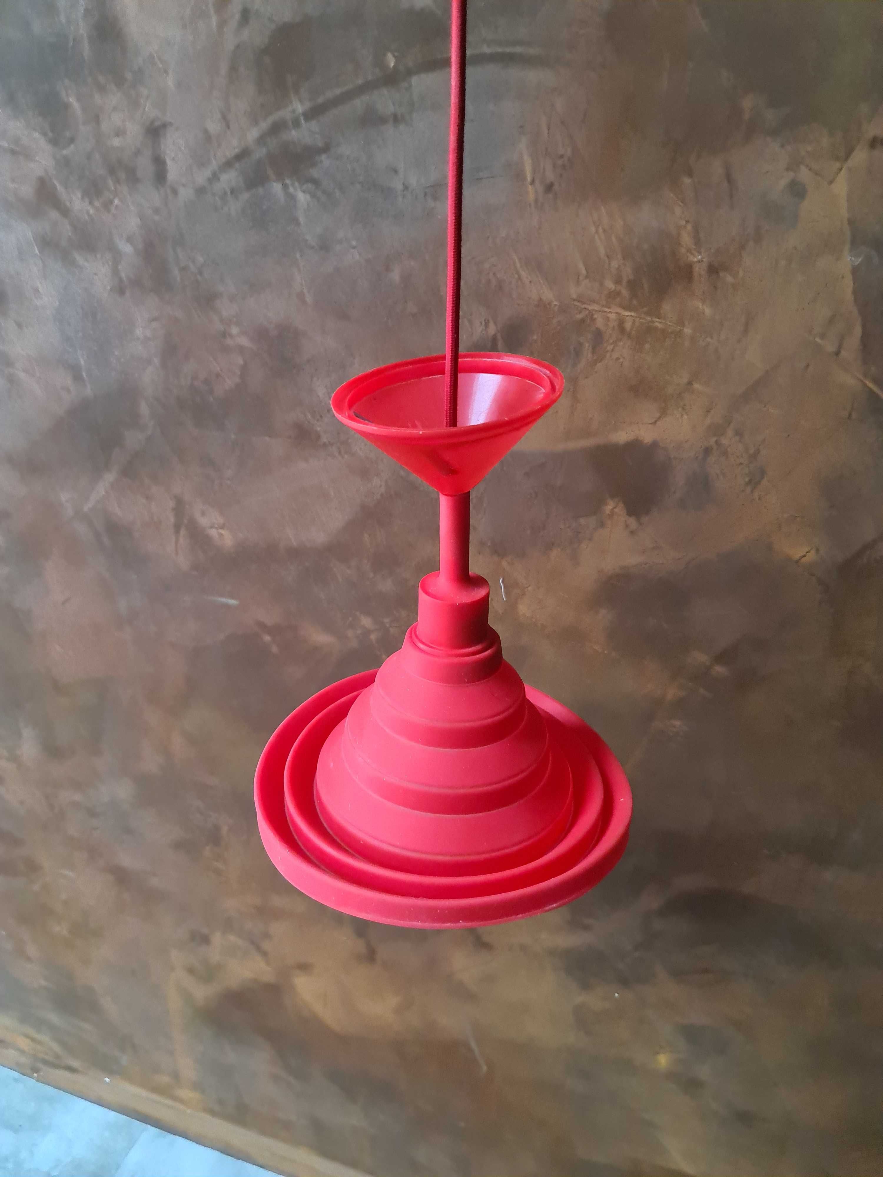 Lampy wiszące , żyrandole - czerwone 2 sztuki.