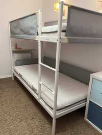 VIVTAL IKEA łóżko piętrowe i dwa materace  90x 200 STAN IDEALNY