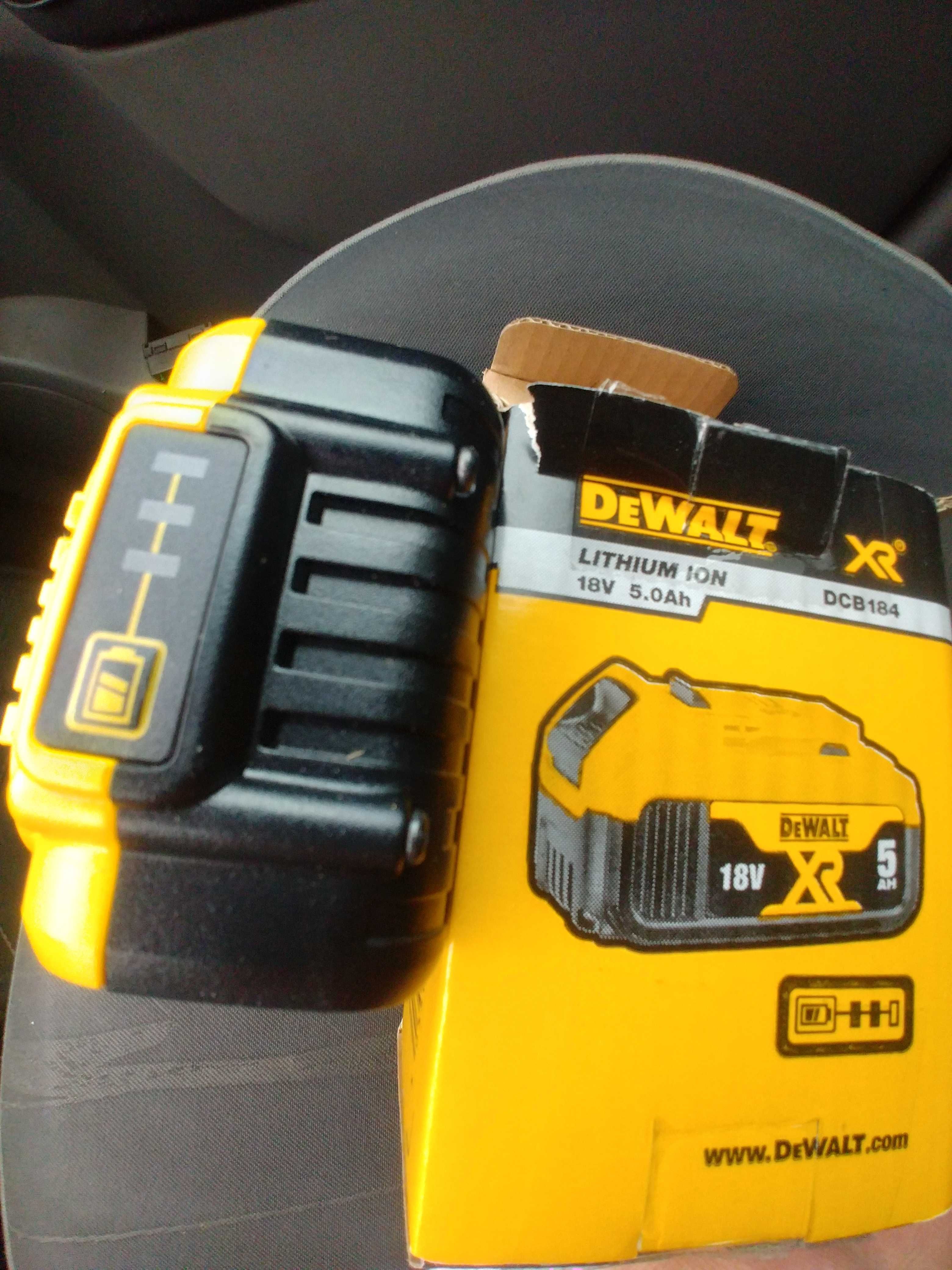 NOWY Akumulator dewalt 18v 5.0 ah DCB184