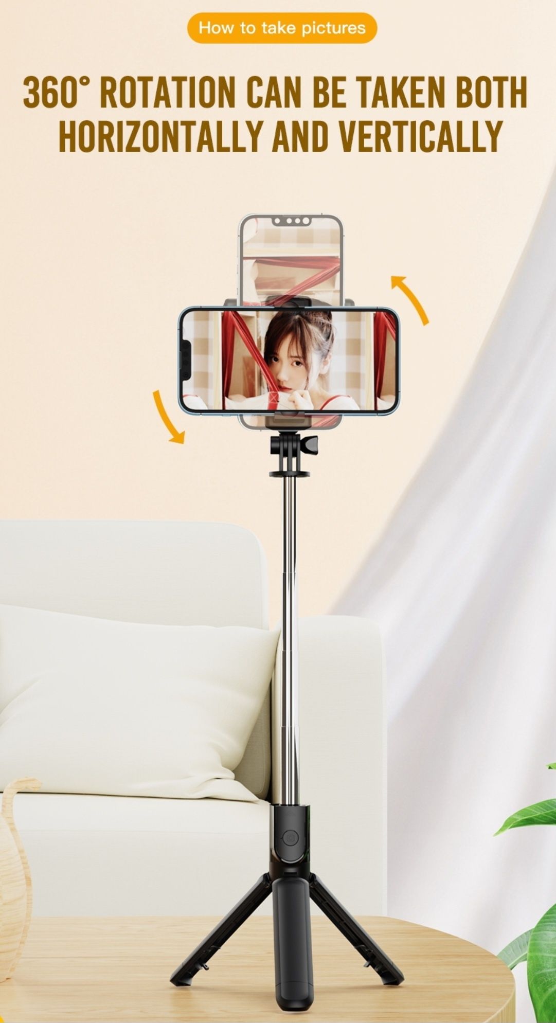 Kijek do selfie Bluetooth tripod statyw 64cm