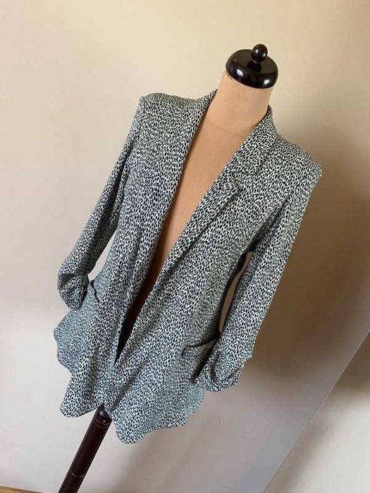44 46 xxl +size zakiet panterka animal print centki blazer narzutka