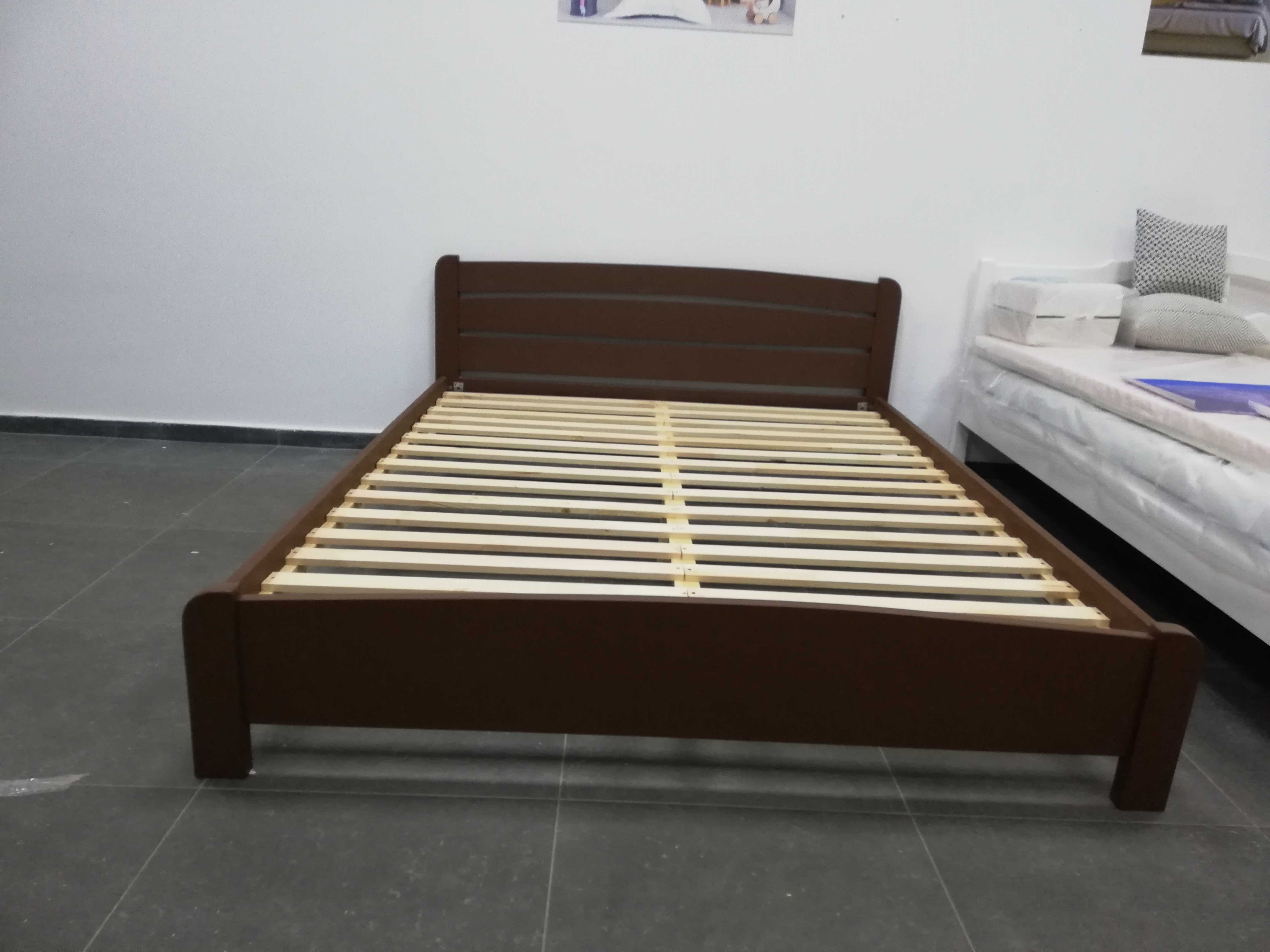 Двоспальне ліжко Ліжко з дерева (Дуга з радіусом)