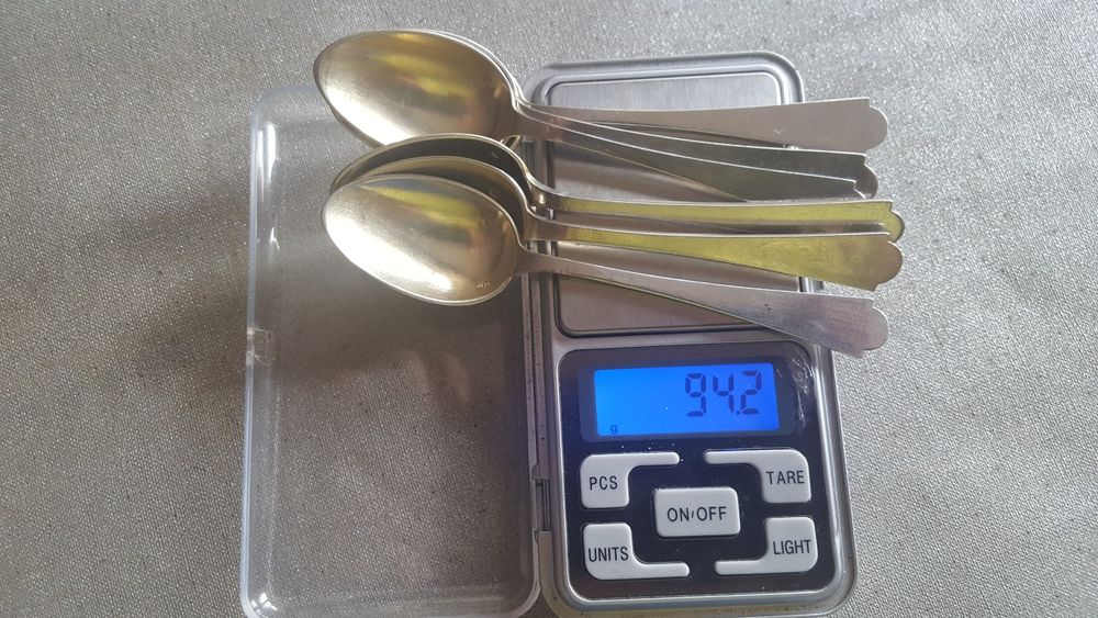 Łyżeczki stare srebro pr.916 waga 94.2gr