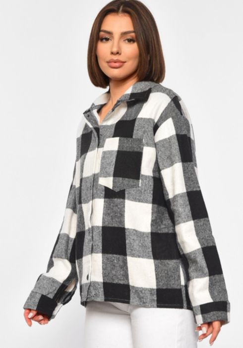 Утеплена картата сорочка з кишенями Jennifer в розмірі S М