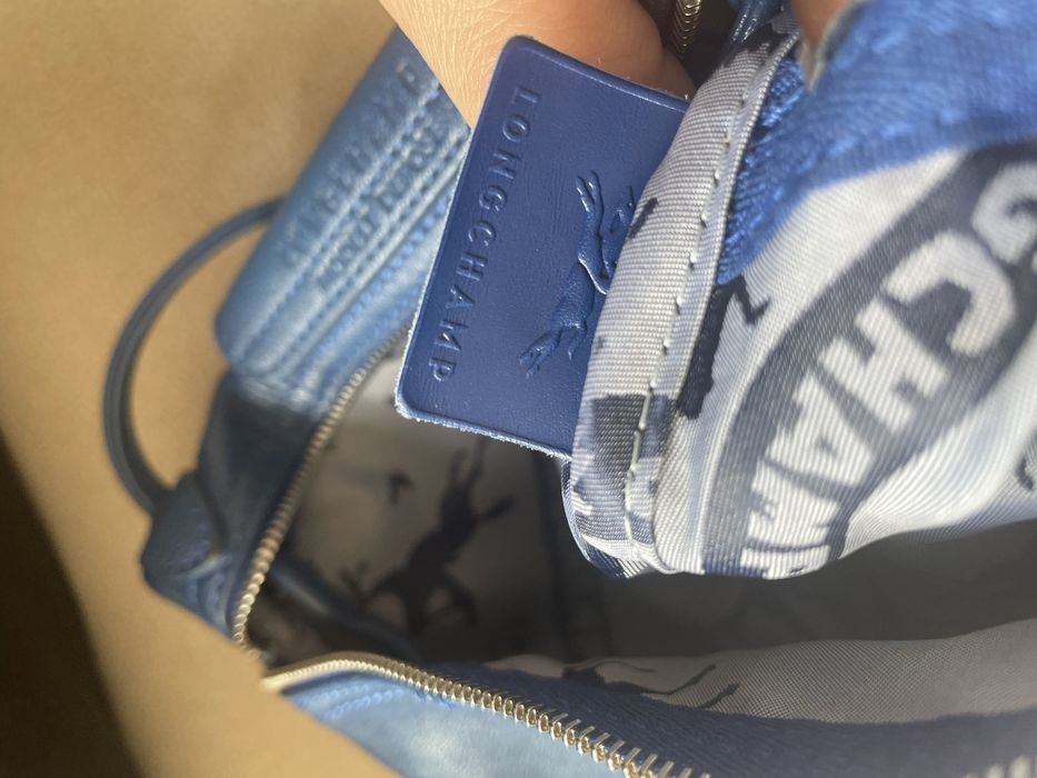 Mala/ Carteira longchamp cor azul petróleo