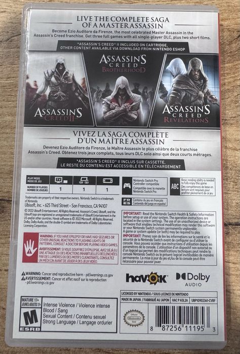 Assassin’s Creed: The Ezio Collection - Nintendo Switch