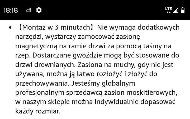 Moskitiera Fowong