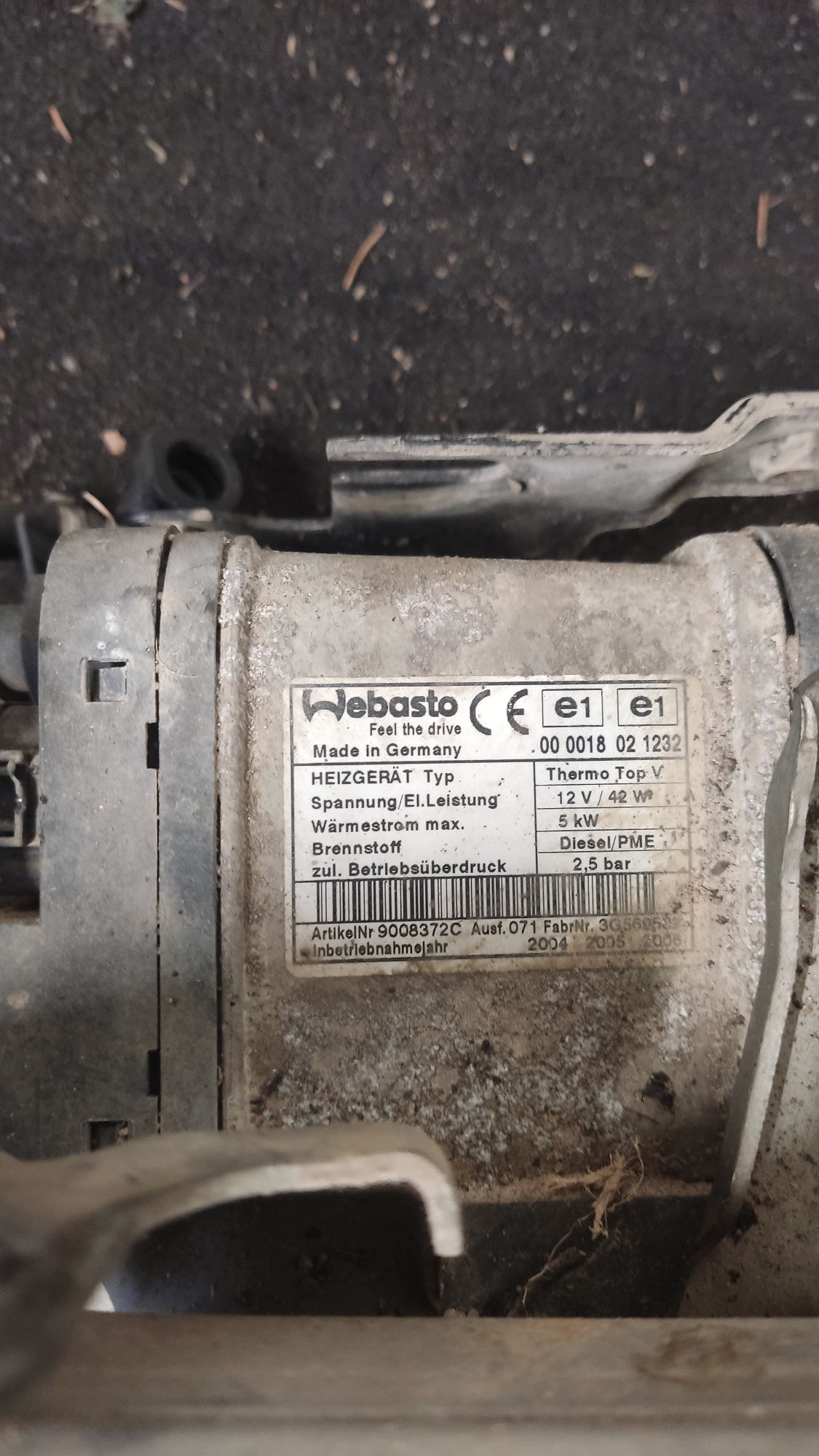 Ogrzewanie postojowe Webasto Volkswagen Touran 1.9 TDI