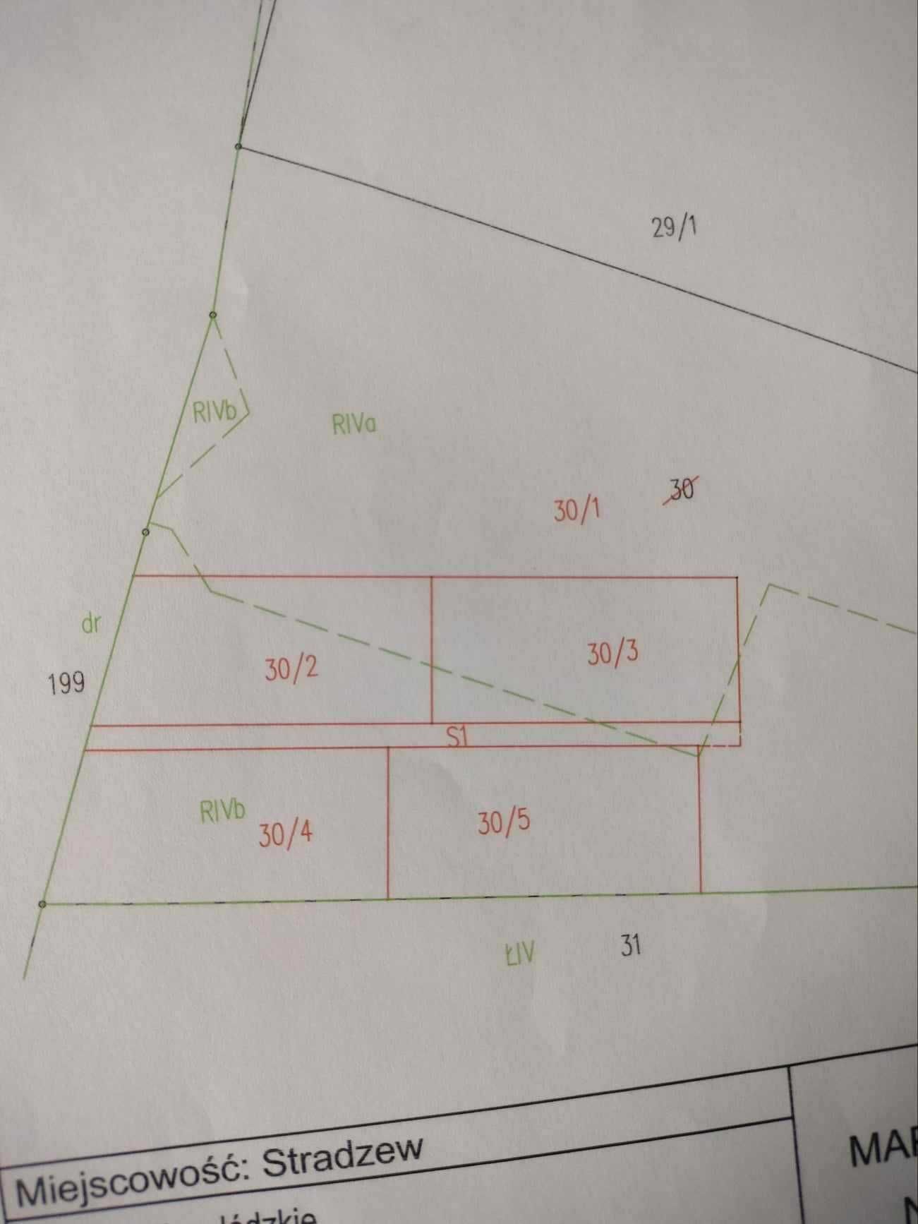 Działka 30 arów Stradzew