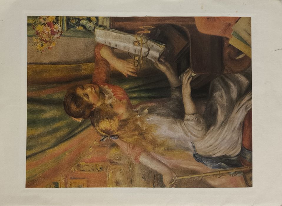 Reprodukcja obrazu Renoira na pocztówce.