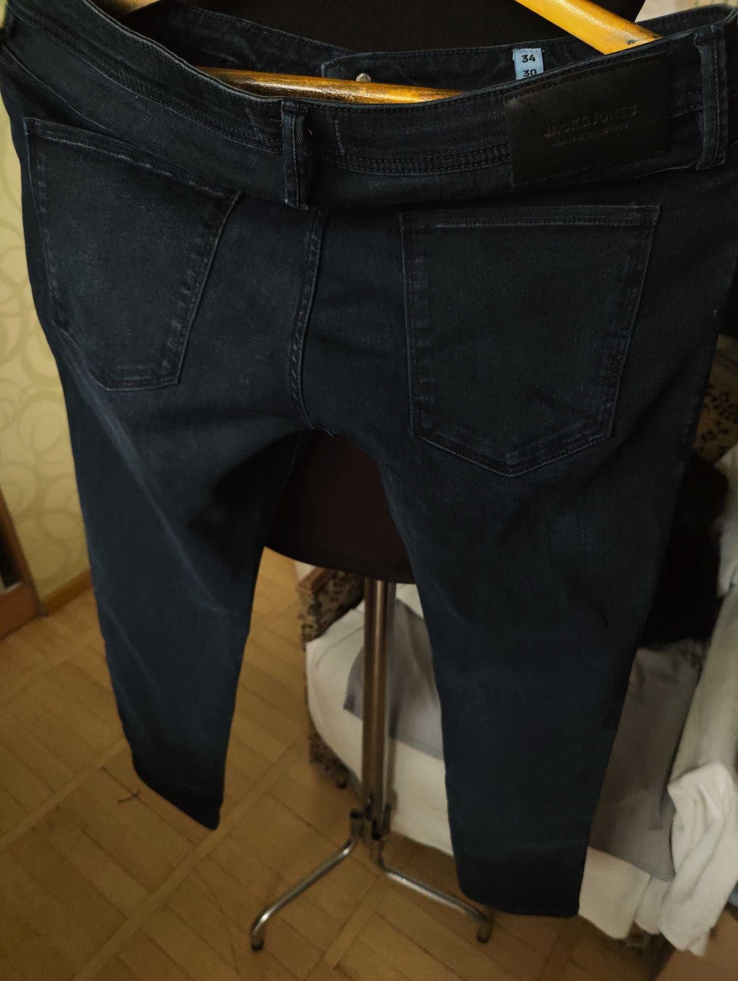Джинсы Jack&jones Glenn jeans Дания w34 stretch dark navy.