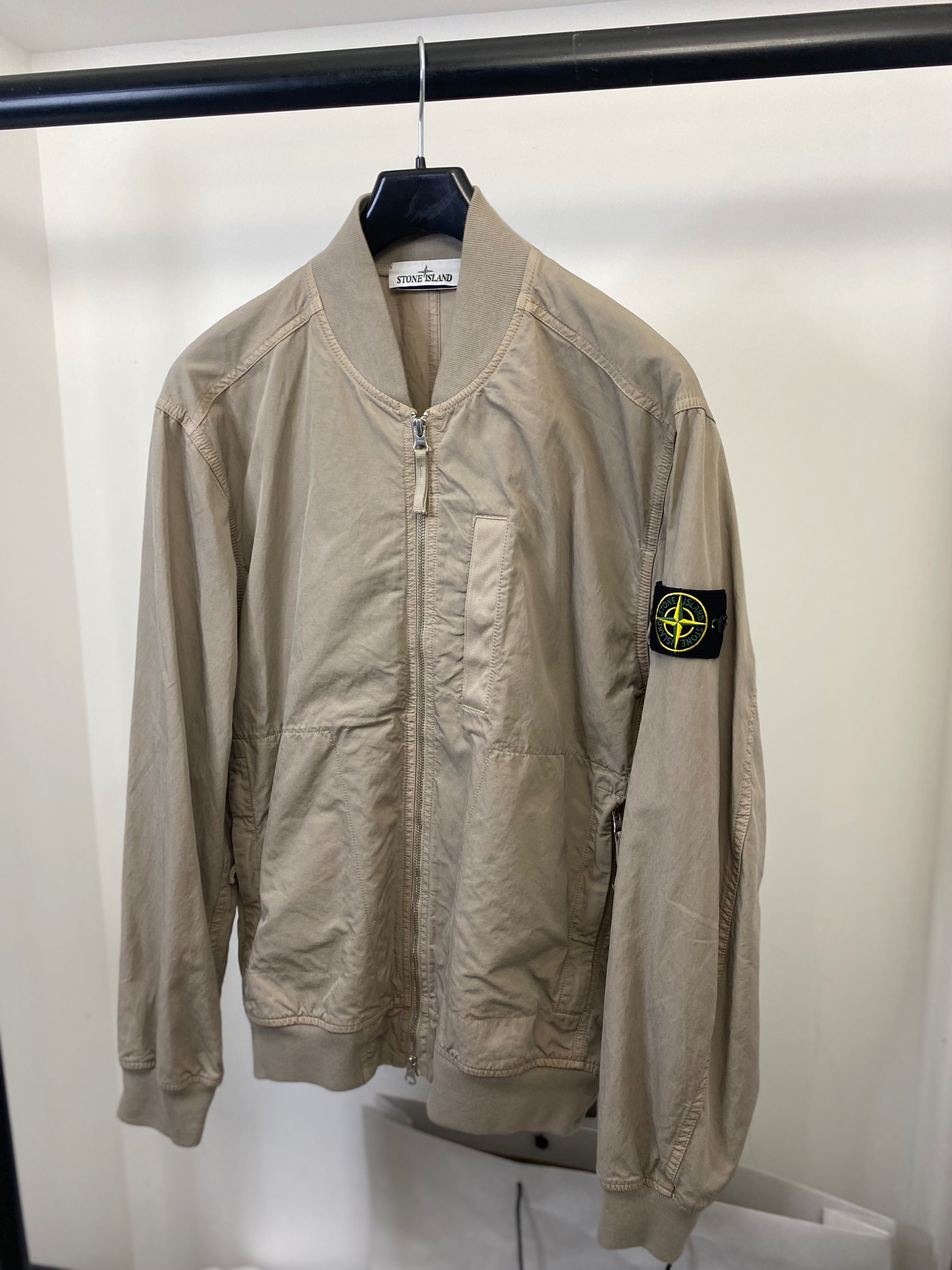 Stone island  cupro cotton TWILL BOMBER jacket
