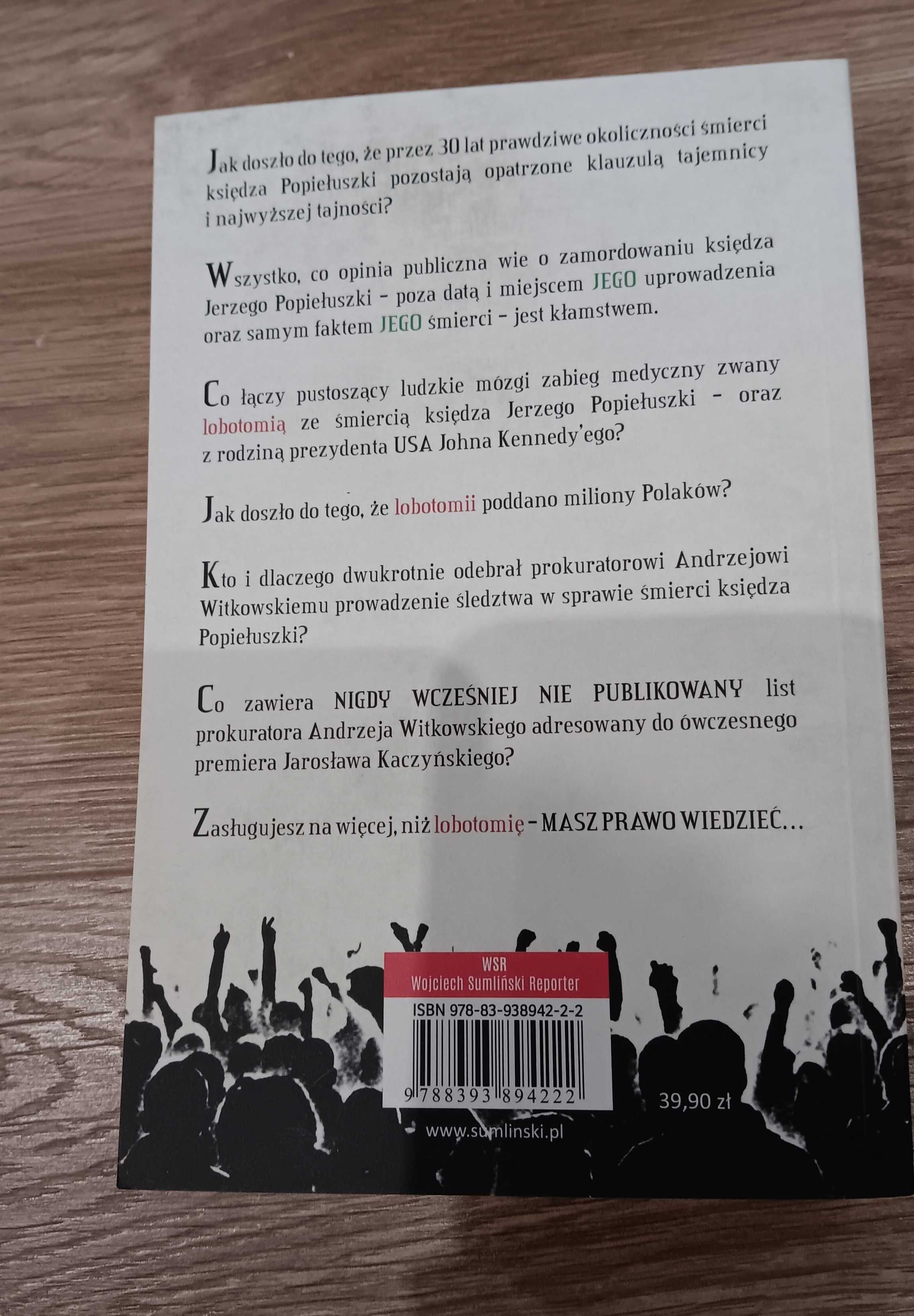 Książka Lobotomia 3.0 Wojciech Sumliński nowa