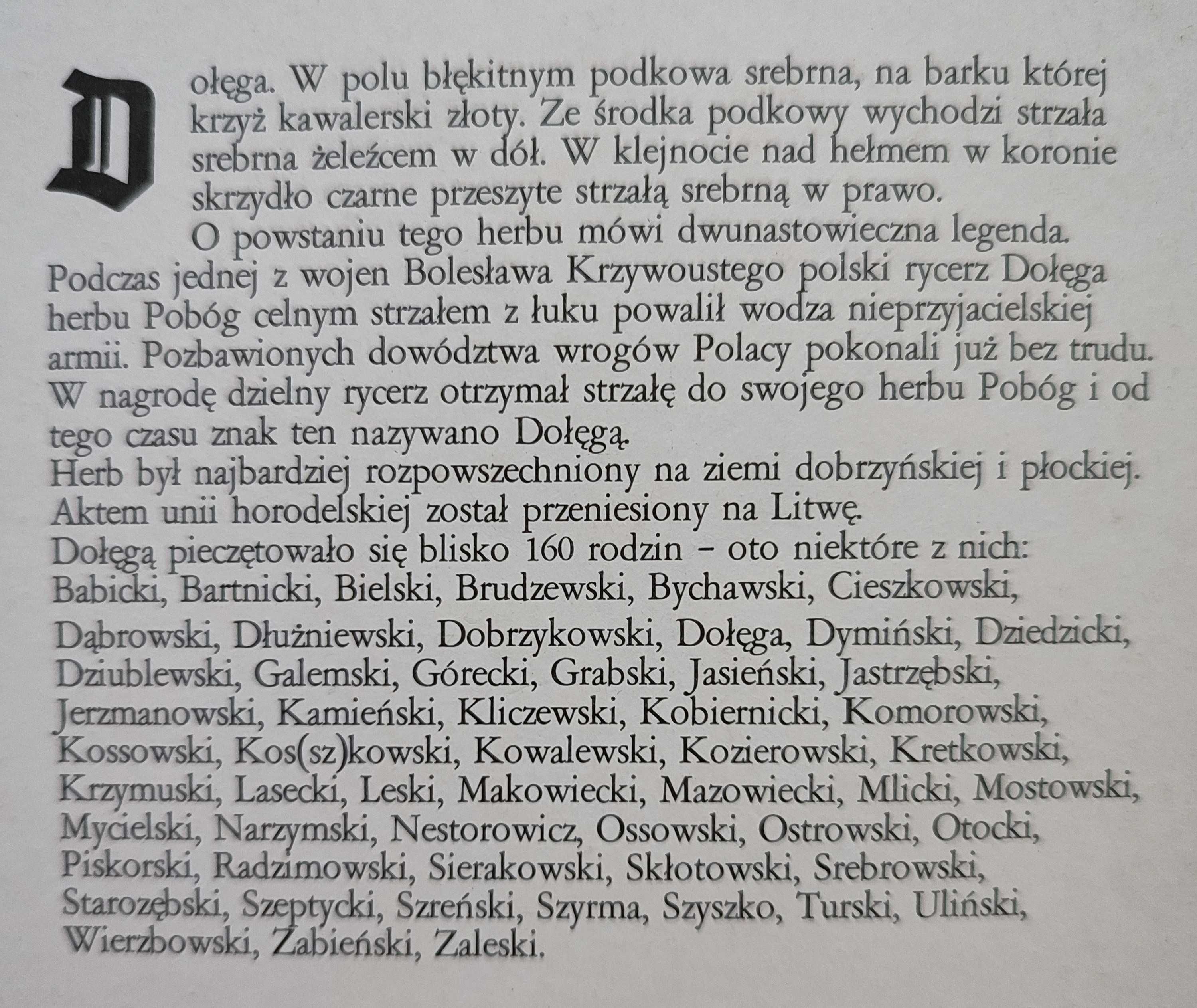 Obraz z herbem rodowym - papier kredowy