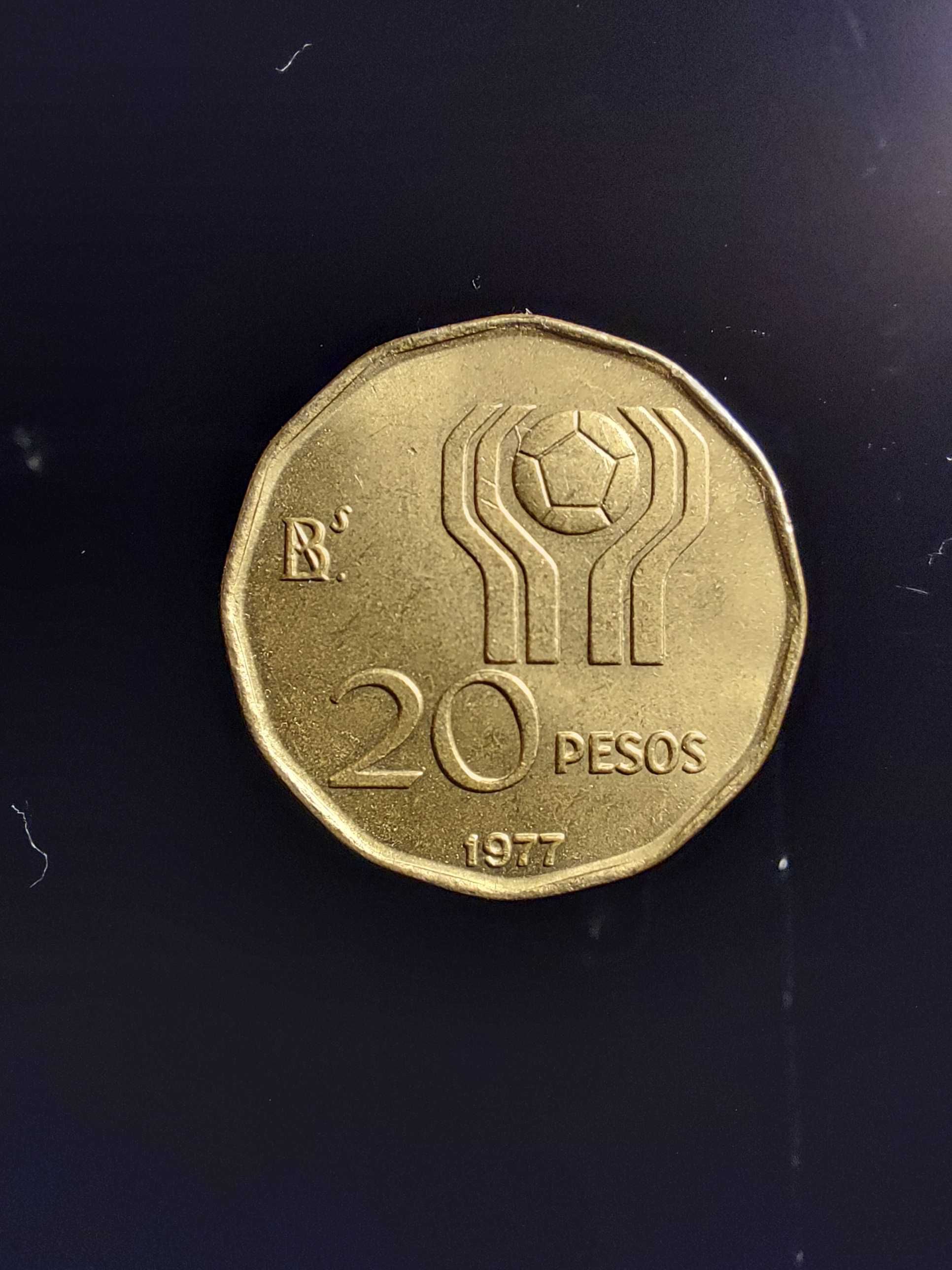 Moneta 20 pesos z 1977r. - Argentina 78r.