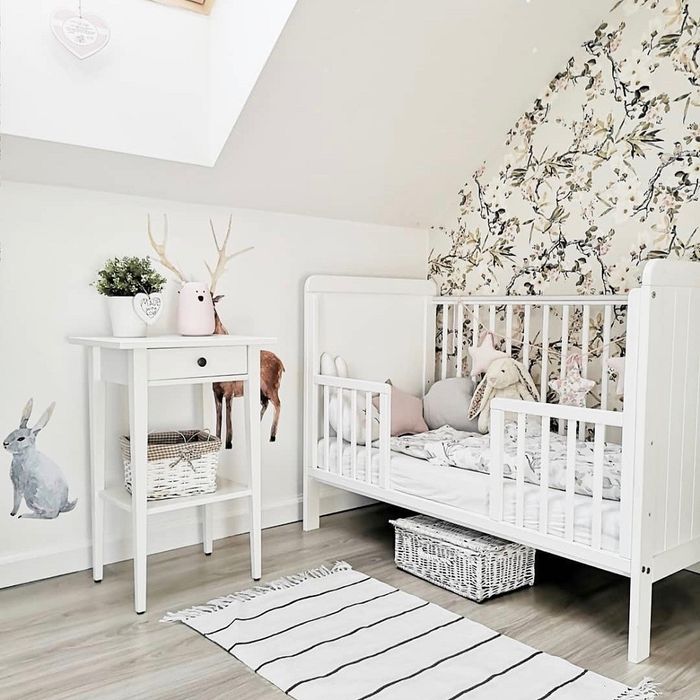 Zestaw Łóżeczko z przewijakiem i materacen woodies 120x60 Country Cot