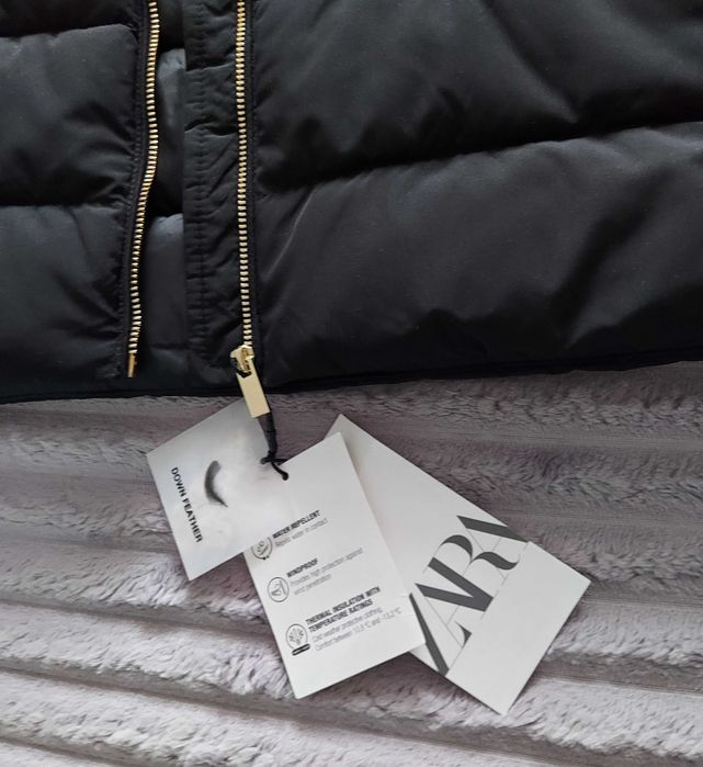 Куртка пуффер S Zara осінь зима водовідштовхувальна жіноча нова колекц