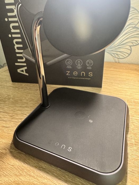 Бездротова зарядка ZENS Magnetic 3-In-1 Aluminium Wireless Charger