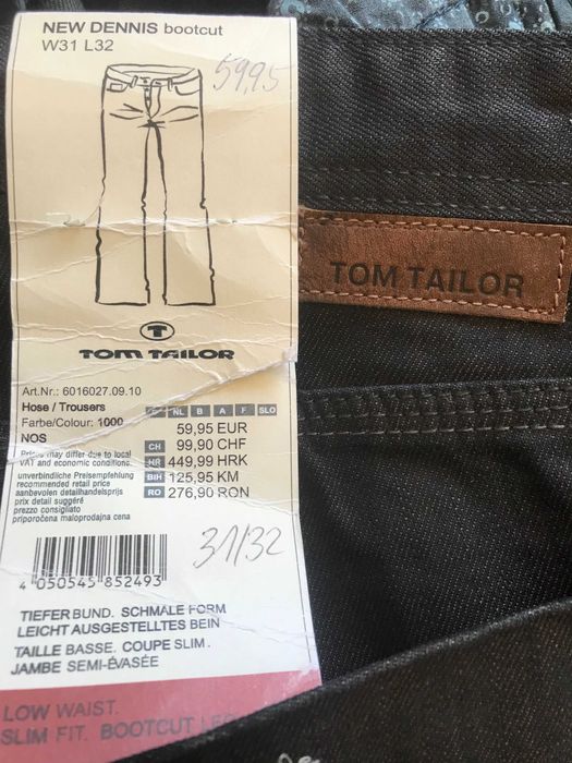 Jeansy Tom Tailor bootcut model New Dennis 31/32 grafitowy granat