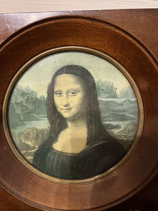 Obraz reprodukcja ramka drewno Mona Lisa