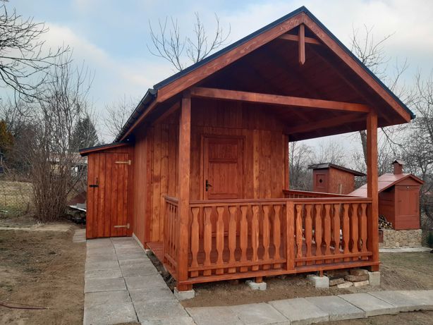 Drewniany Domek ogrodowy DL03 działkowy, dom z drewna, rekreacyjny!