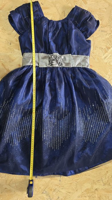 Elegancka sukienka dziewczeca granatowa  tiul brokat10 lat