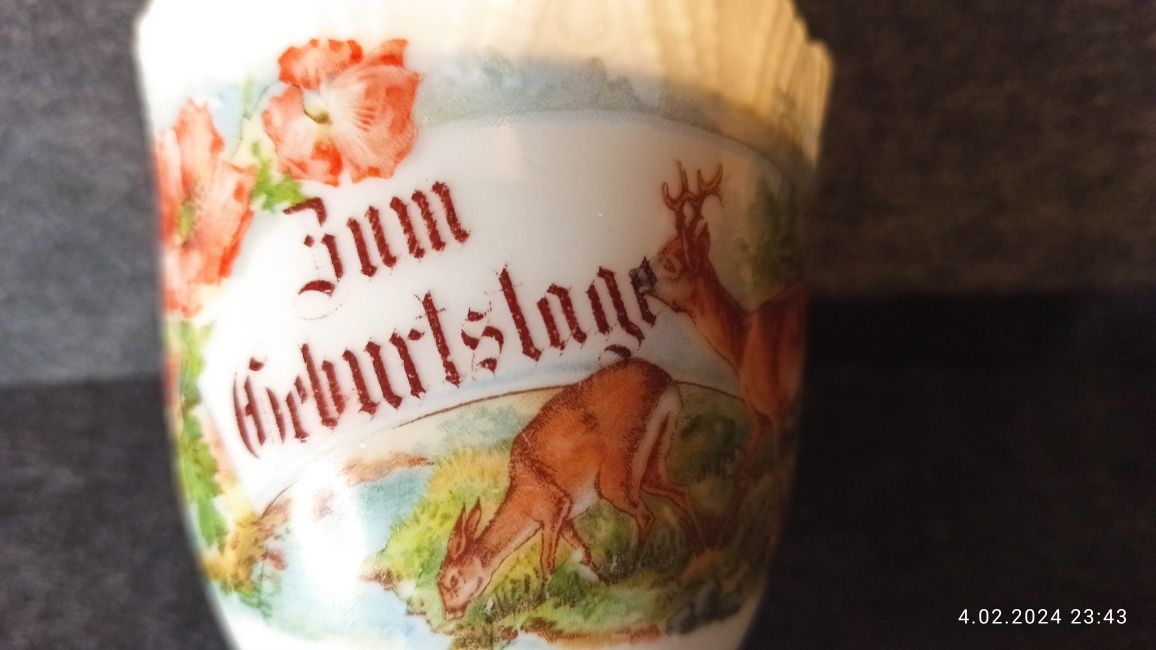Porcelana Śląska CHARLOTTENBRUNN, Sophienau J. Schachtel DUO Kawa X