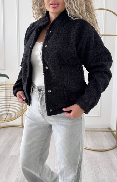 Бомбер жіночий барашек . Кофта на пуговках. Кашемір Букле