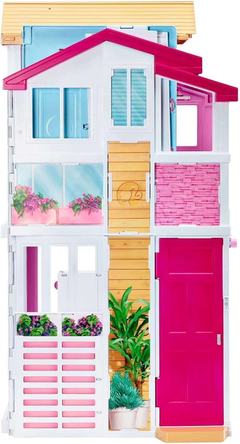 BARBIE 3 Piętrowy domek dla lalek z windą i akcesoriami DLY32 NOWY