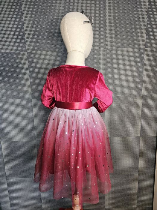 Дитяча сукня різдвяна червона синя детское новогоднее платье  3 4 5 6