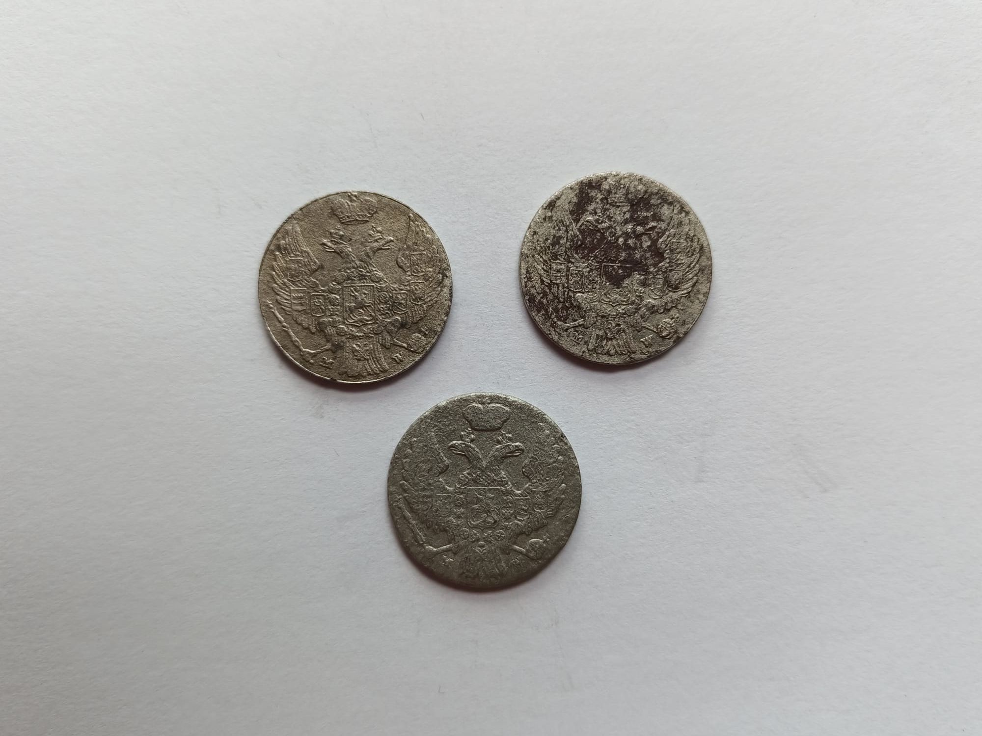 Królestwo Kongresowe 10 groszy 1838 i inne , srebro