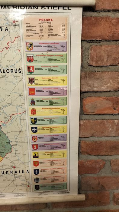 Mapa Polski ,zwijana.