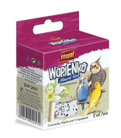 Vitapol wapienko dla ptaków małe różne smaki.