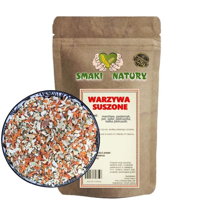 Suszone warzywa gress PREMIUM 200g - Naturalny smak,  SmakiNatury