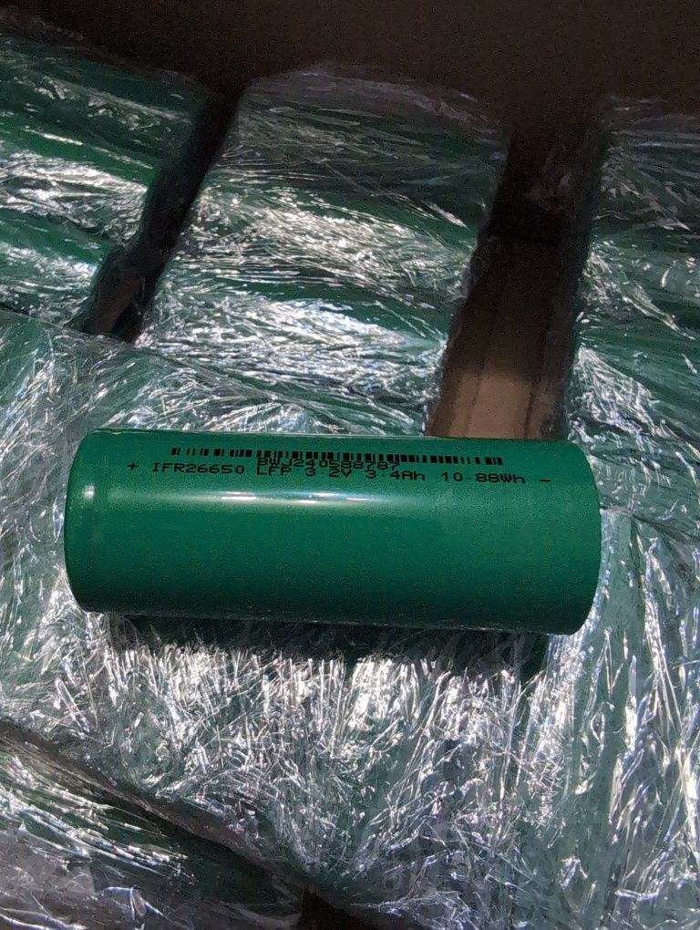 Нові 3.2v 3400mAh 26650 9.6A IFR LFP lifepo4 літійзалізофосфатний акум